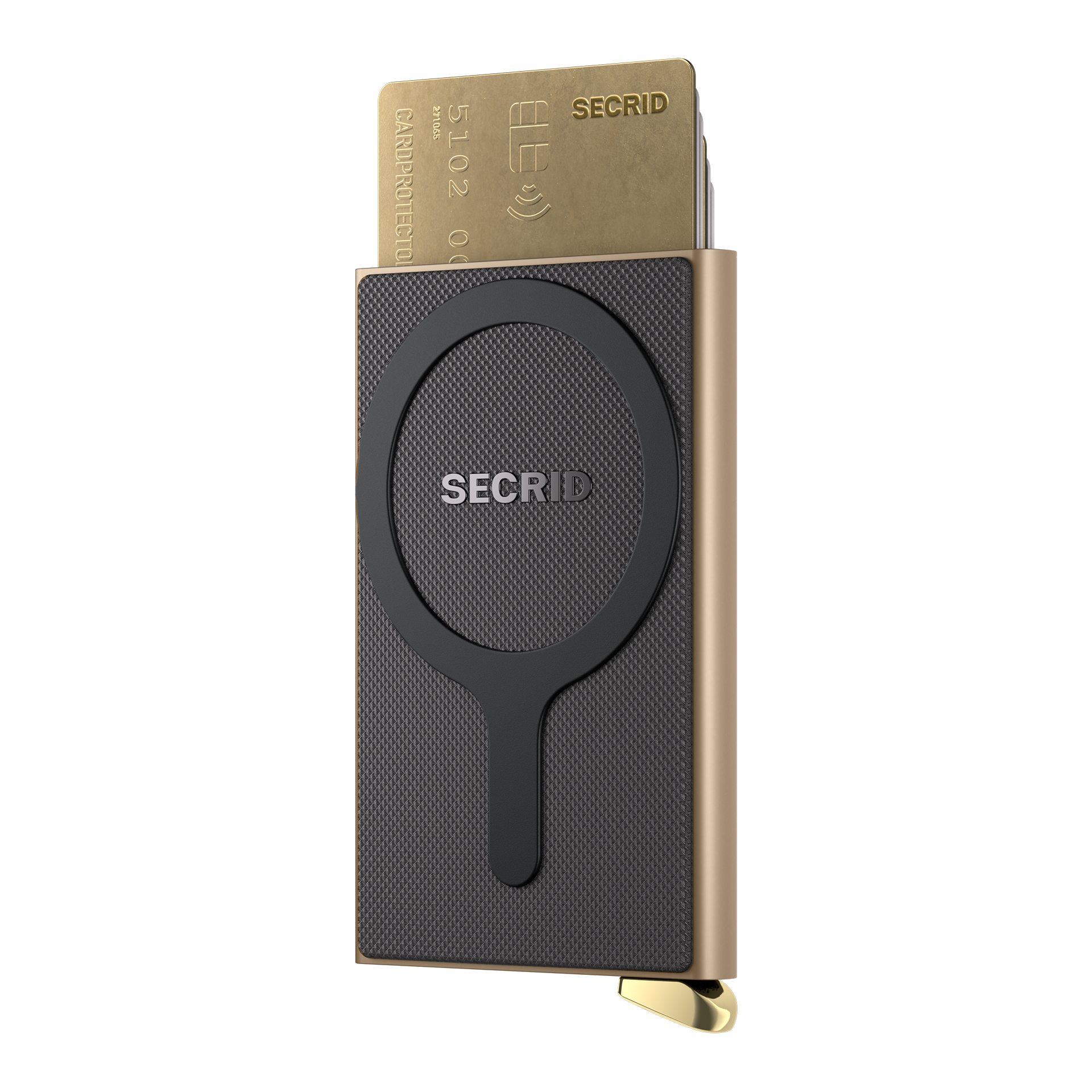 Secrid Cardprotector+ Cashmere Goldenes Aluminium-Finish